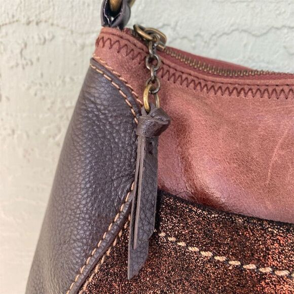 The Sak Women's Bronze Brown Metallic Leather Shoulder Bag - Picture 7 of 13